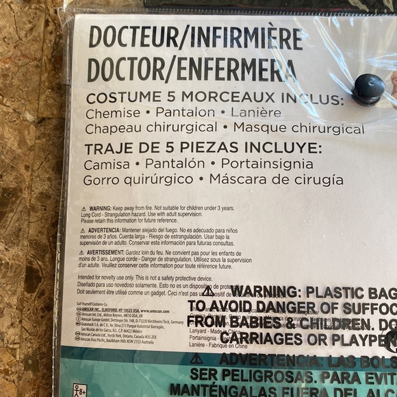 DOCTOR/NURSE 5PC COSTUME SIZE CHILD LARGE (12-14) 🌟NWT🌟 - Picture 6 of 11